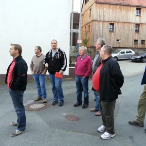 Das Bild zeigt Teile der Fraktion mit Ortsvorsteher Jörg Schweitzer beim Ortsbegang.