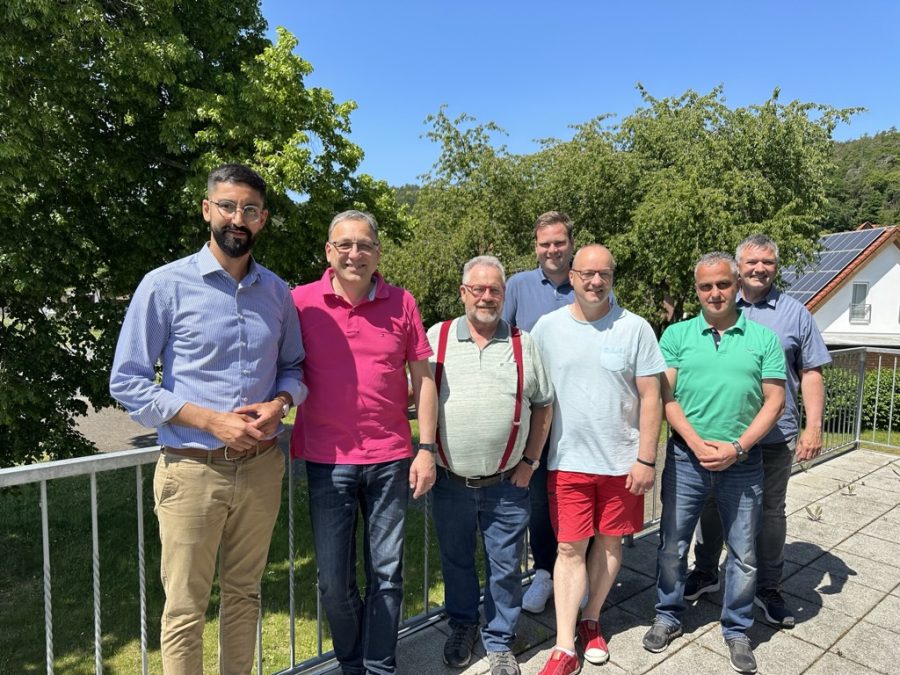vlnr Latif Al-Homssi, Thomas Lubbe, Karl-Heinrich Neuschäfer, Flemming Lückel, Peter Heidrich, Jens Hankel und Uwe Ulrich